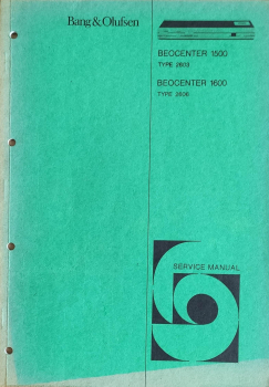 Service Anleitung Beocenter 1600