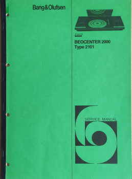 Service Anleitung Beocenter 2000