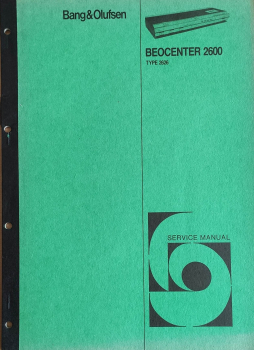Service Anleitung Beocenter 2600