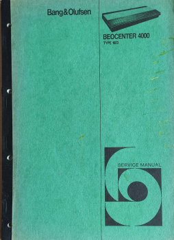 Service Anleitung Beocenter 4000 T 1603