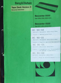 Service Anleitung Beocenter 8500