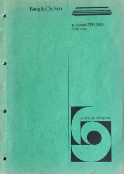 Service Anleitung Beomaster 1900