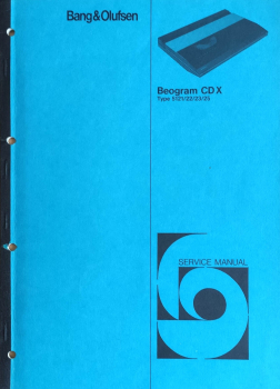 Service Anleitung Beogram CDX