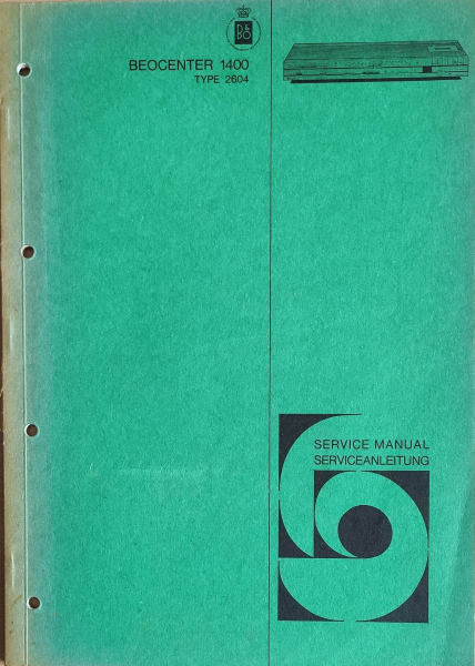Service Anleitung Beocenter 1400