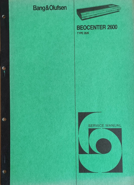 Service Anleitung Beocenter 2600