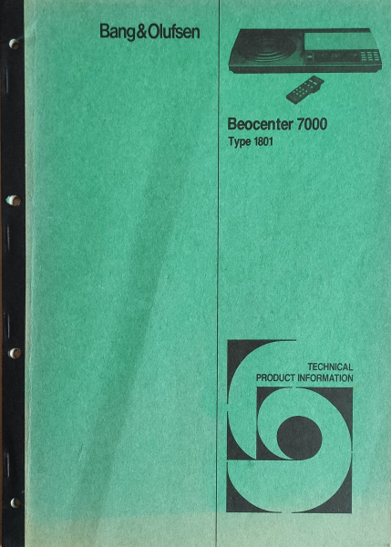 Service Anleitung Beocenter 7000